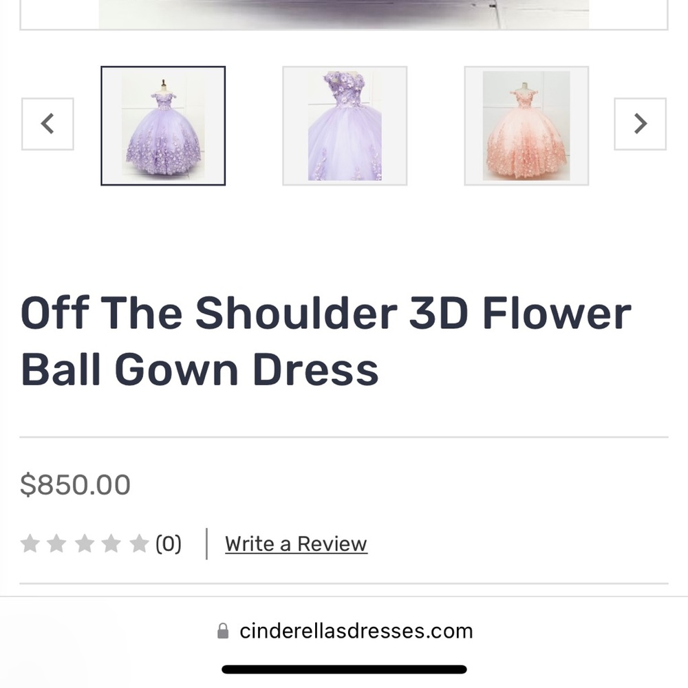 Stunning Lilac Quinceanera/ Prom Dress - Picture 8 of 8